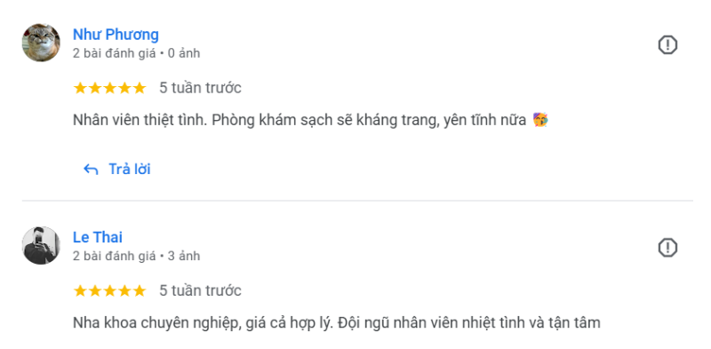 đánh giá khách hành nha khoa minh châu