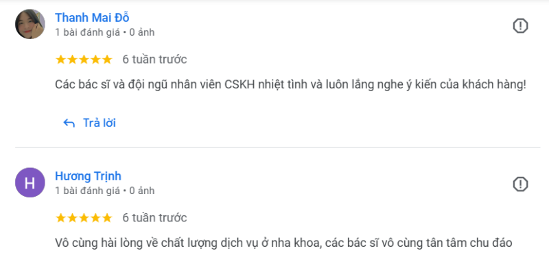 đánh giá khách hành nha khoa minh châu